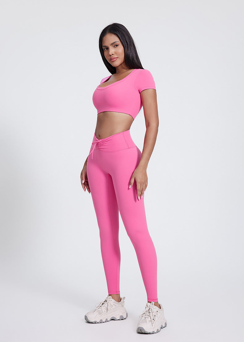 Débardeur de Yoga Sans Couture Nude-Feel : Soutien-Gorge Sport Rembourré et Débardeur de Course Ajusté pour Femme