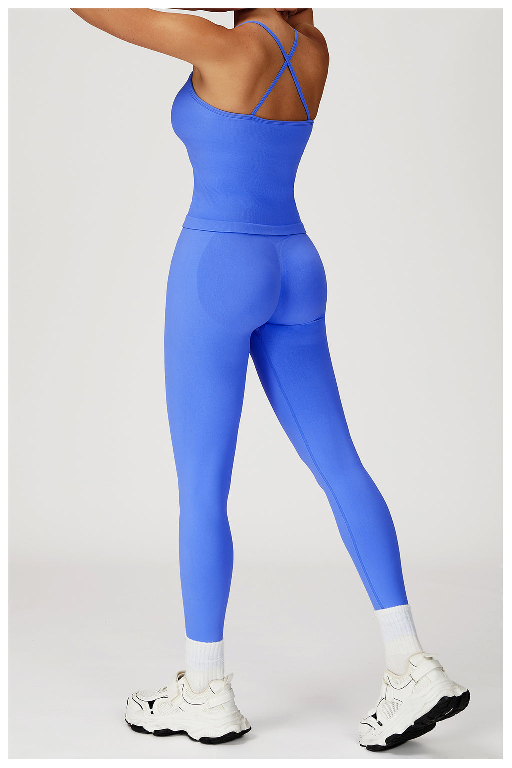 Legging de yoga taille haute sans couture : Vêtement de sport galbant et gainant pour la course en extérieur 2553