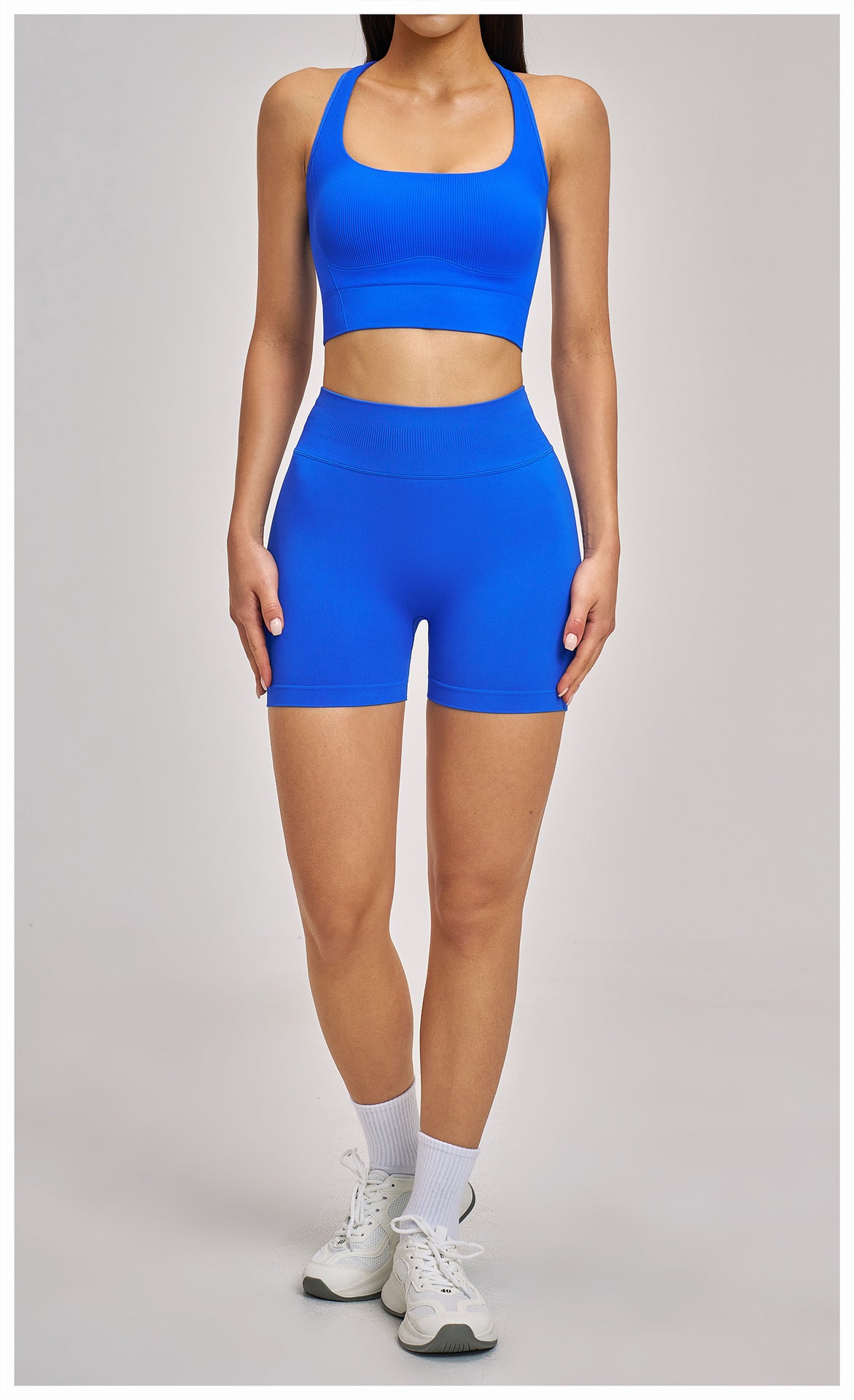 Ensemble de yoga dos nageur sans couture : Tenue de sport extensible et ajustée pour la course et le fitness 4326