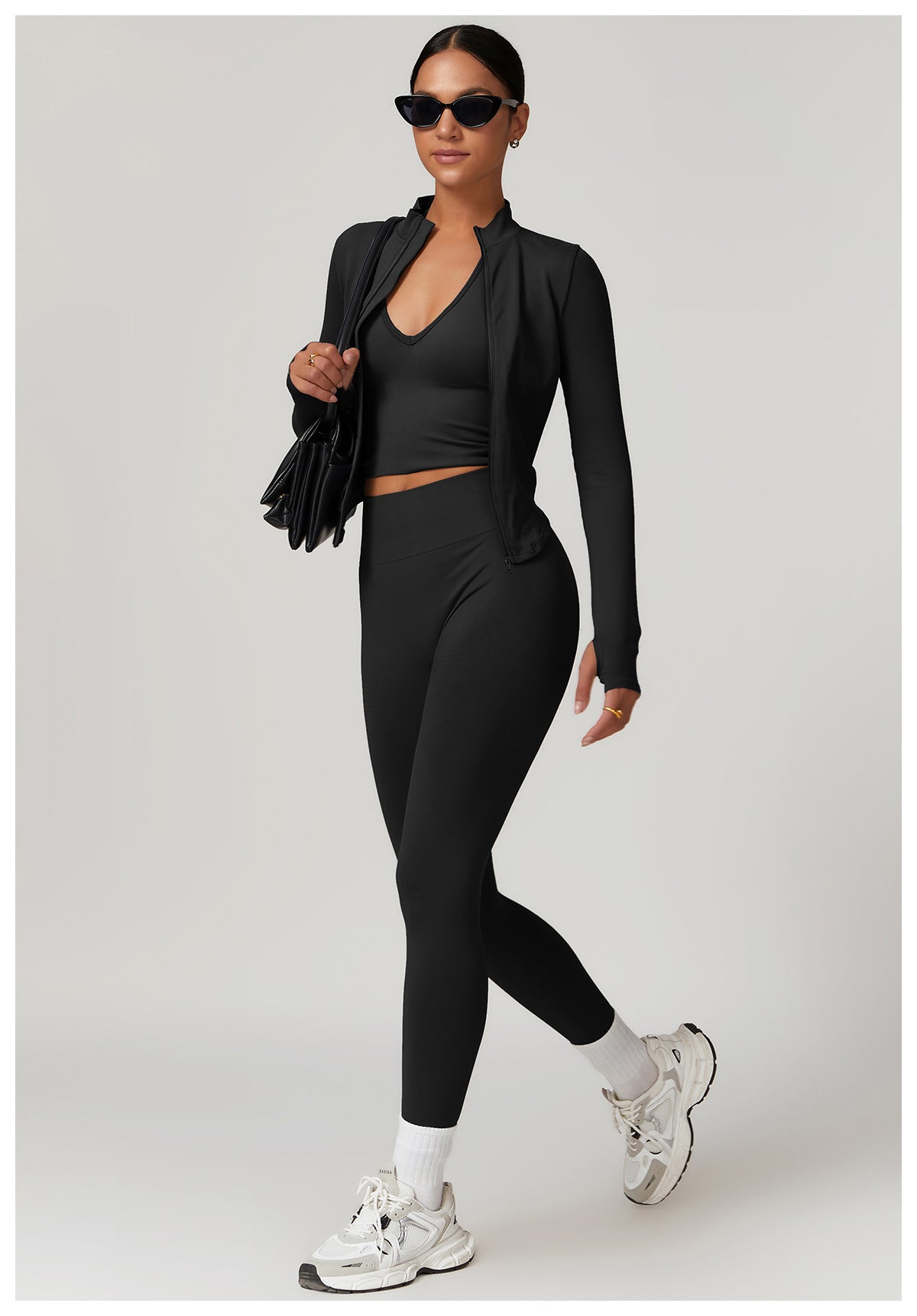 Ensemble de yoga côtelé sans couture à dos nageur : Ensemble de vêtements de sport gainant et rehausseur de fessier 5479