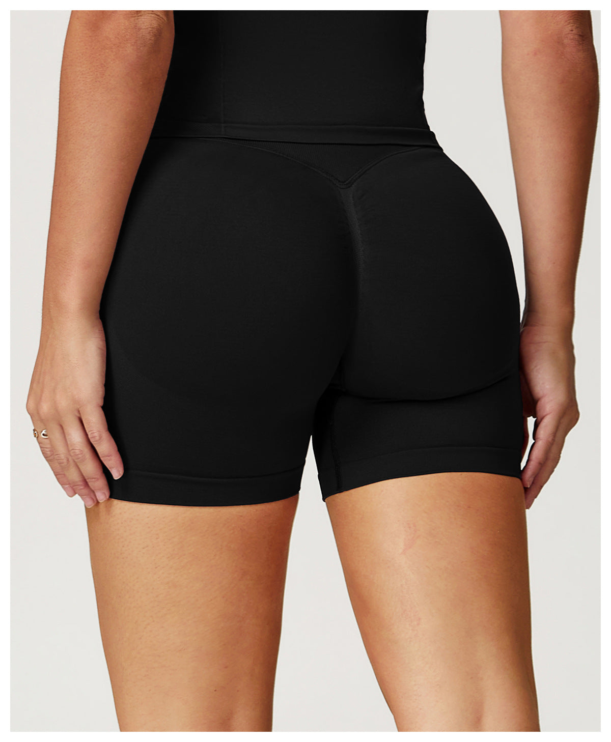 Seamless High-Waisted Yoga Shorts: Booty-Lifting Quick-Dry Activewear for Running & Fitness 9687