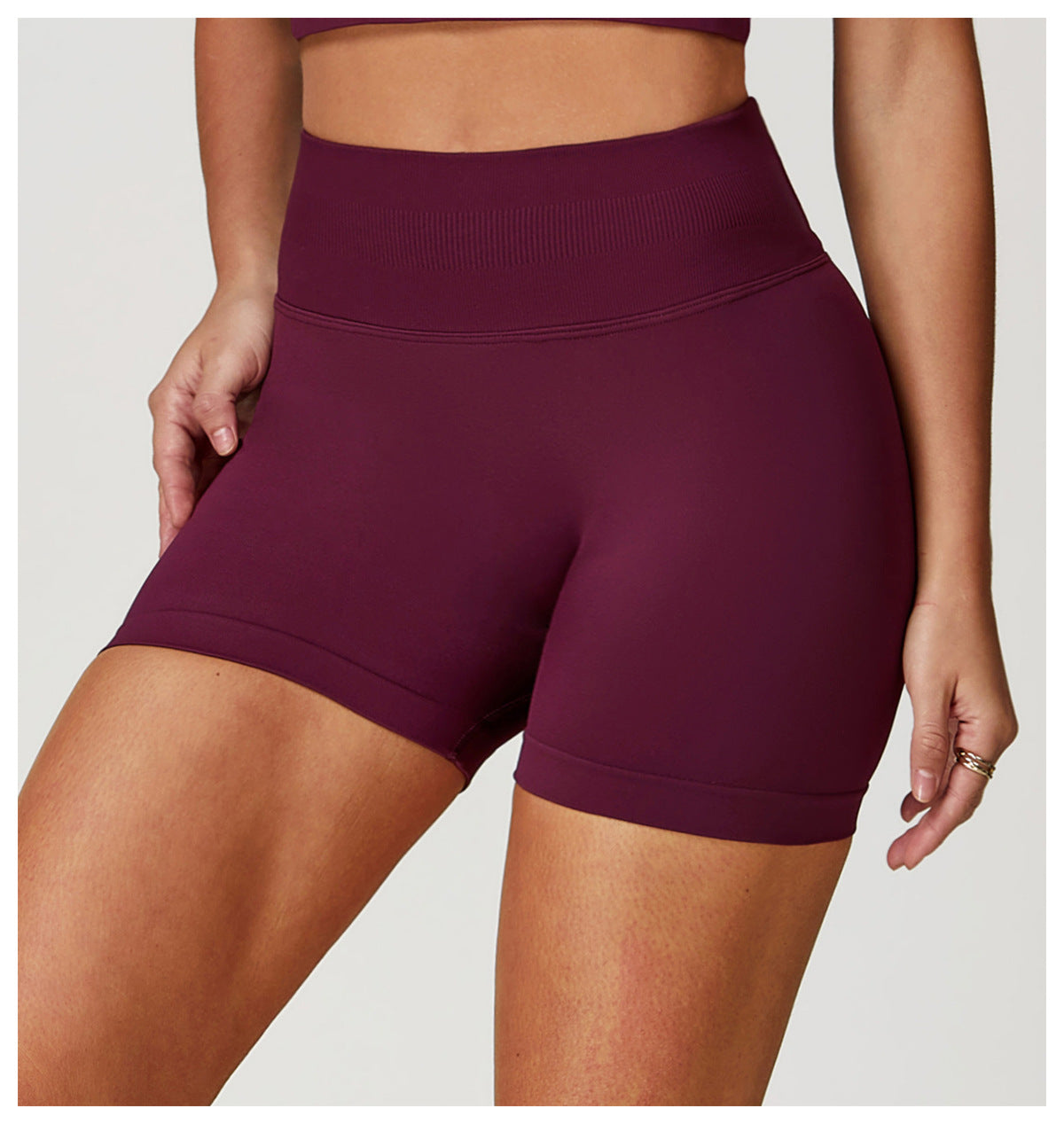 Short de yoga taille haute sans coutures : vêtement de sport galbant à séchage rapide pour le fitness estival 5563