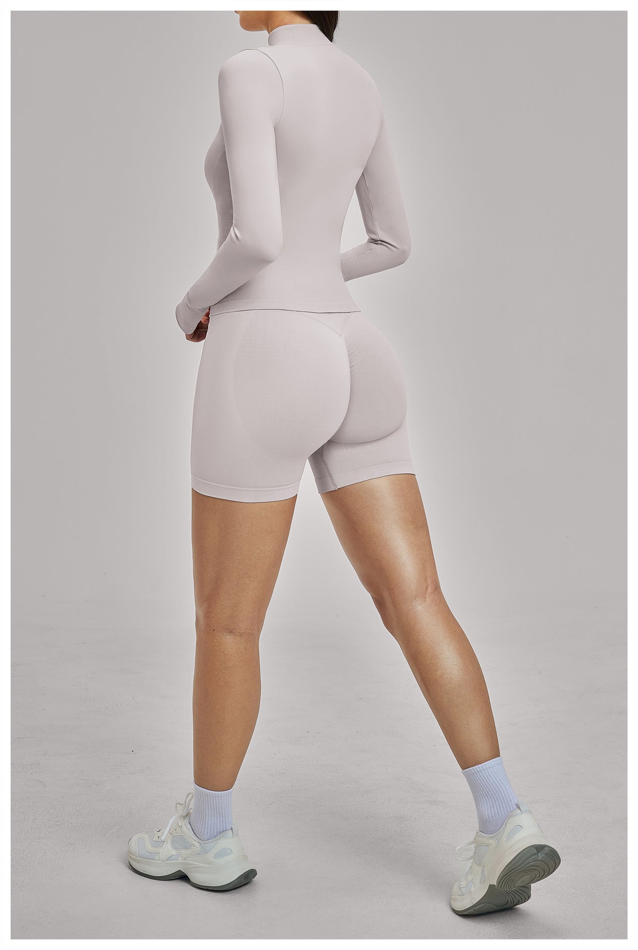Ensemble de Yoga Sans Couture à Dos Croisé : Tenue de Sport Moulante et Ultra-Extensible pour la Course et le Fitness 4824