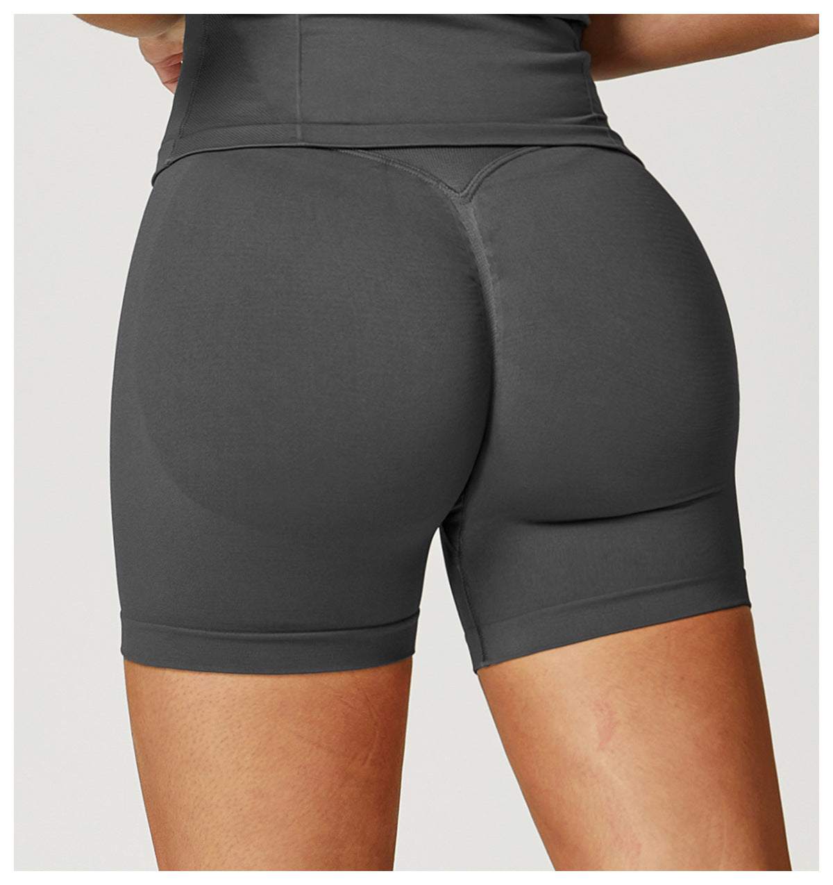 Seamless High-Waisted Yoga Shorts: Booty-Lifting Quick-Dry Activewear for Summer Fitness 5563