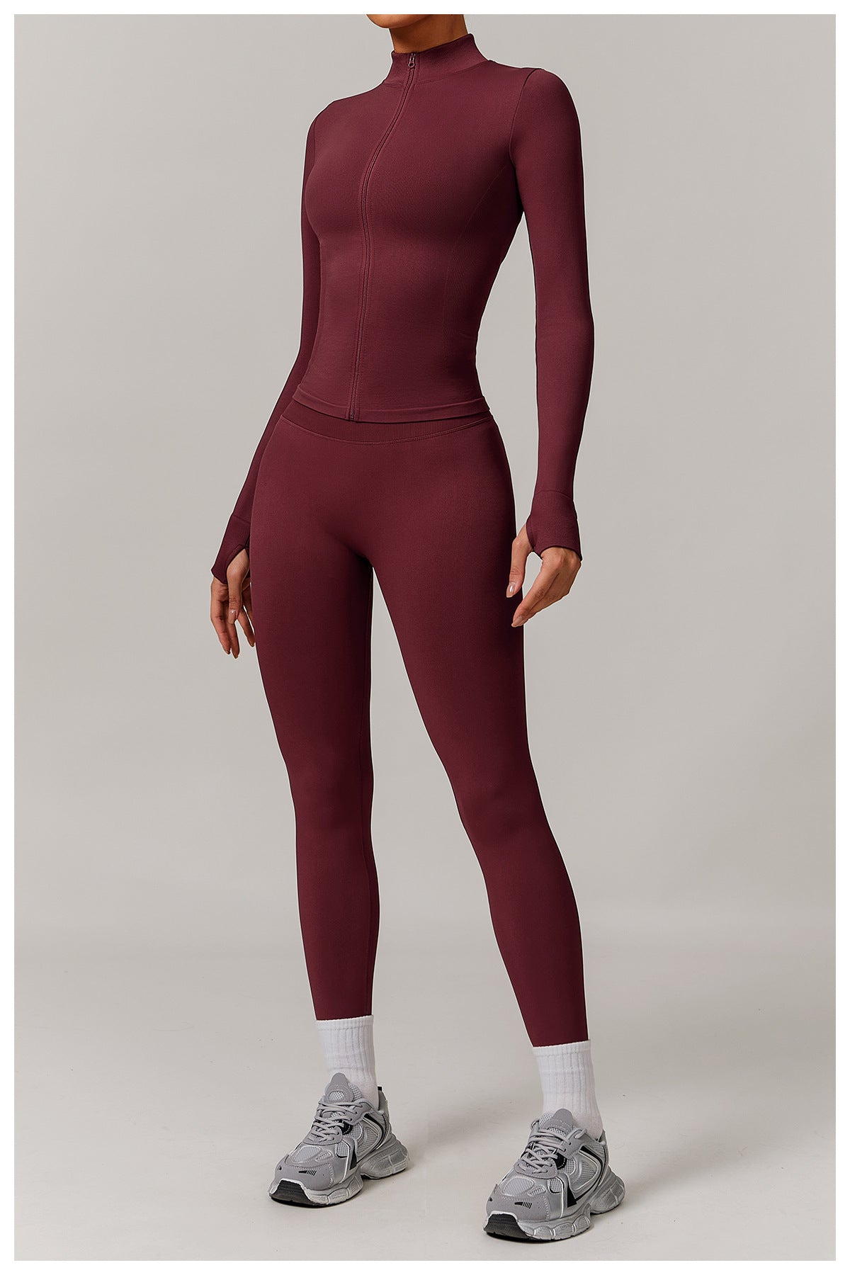 Ensemble de yoga sans coutures à dos ouvert : Vêtements de sport ajustés à séchage rapide pour la course à pied et le fitness 5284