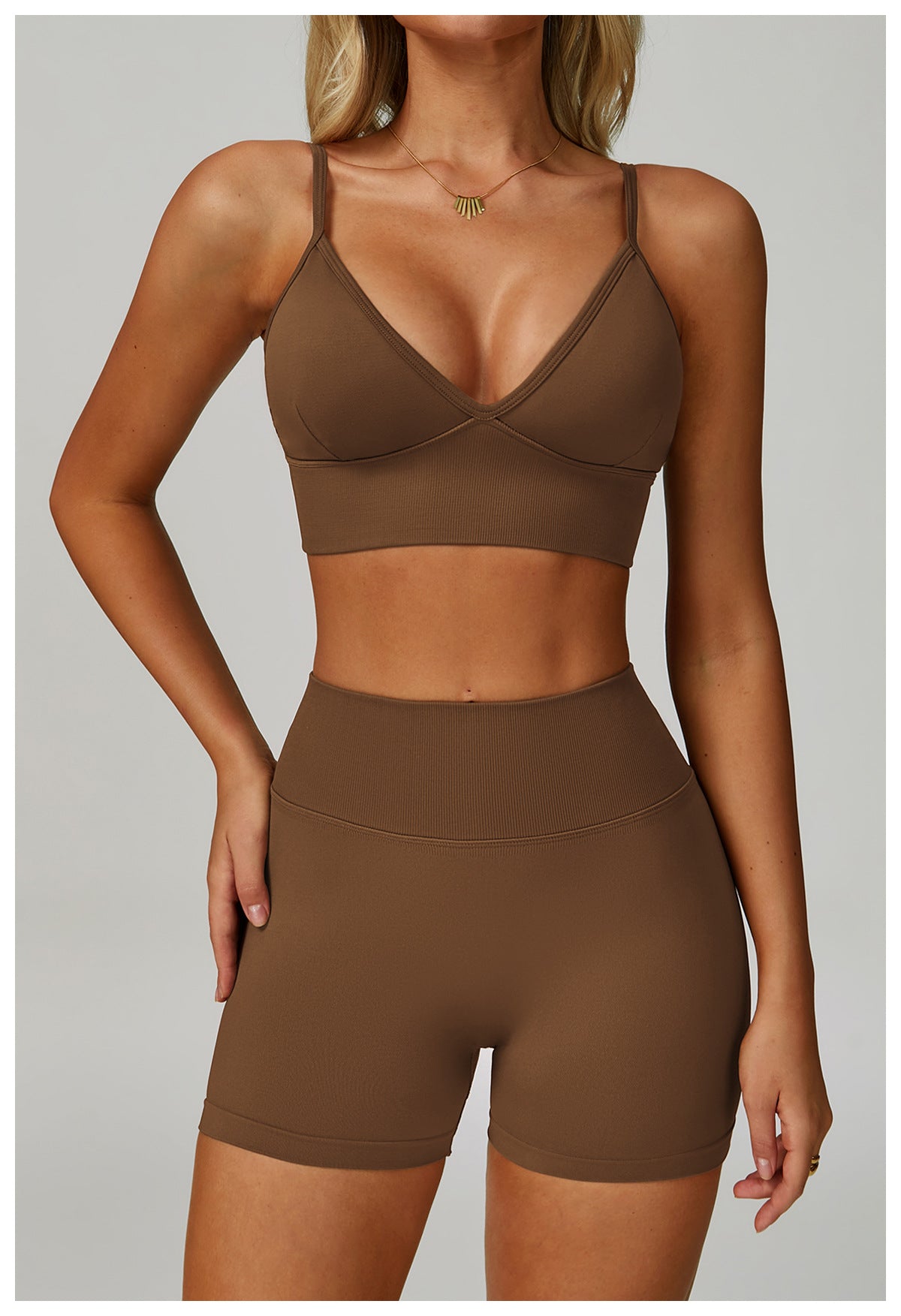 Seamless V-Waist Yoga Shorts: Slim-Fit Quick-Dry Activewear & Gym Biker Shorts 4725