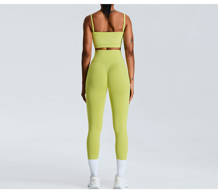 Seamless Tube-Top Sports Bra: Open-Back Yoga Cami with Detachable Straps & Padded Fitness Tank