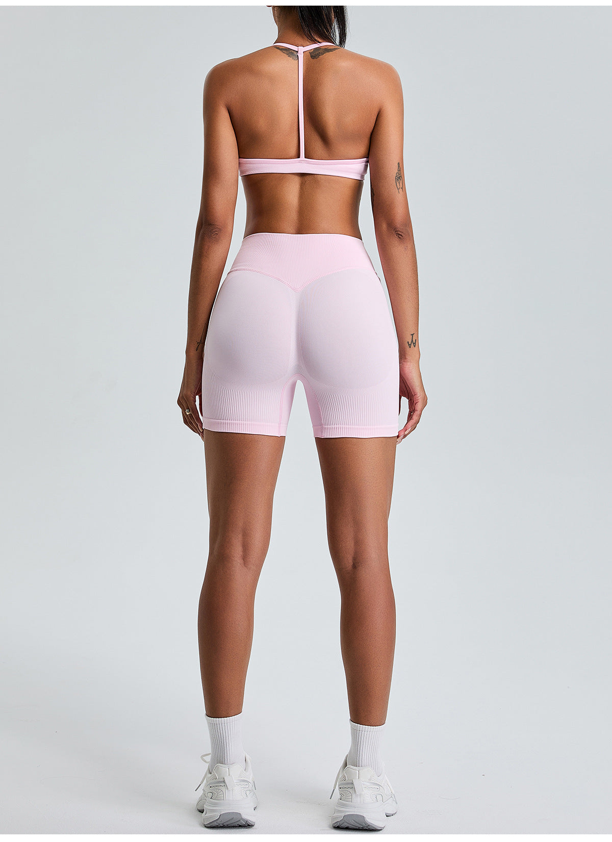 Seamless Yoga Cami Sports Bra: Open-Back Workout Tank Top & Quick-Dry Fitness Bralette