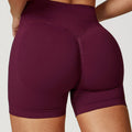 Seamless High-Waisted Yoga Shorts: Booty-Lifting Quick-Dry Activewear for Summer Fitness 5563