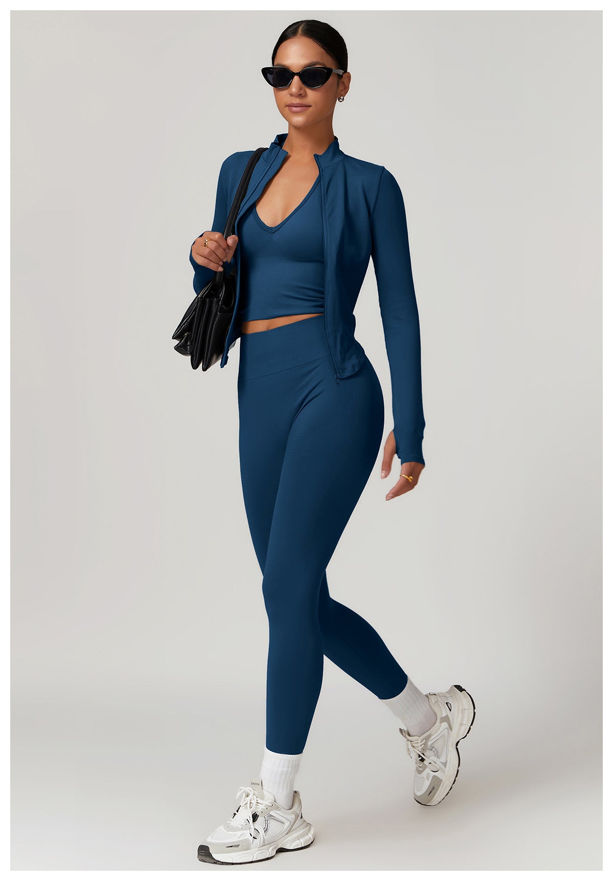 Ensemble de yoga côtelé sans couture à dos nageur : Ensemble de vêtements de sport gainant et rehausseur de fessier 5479