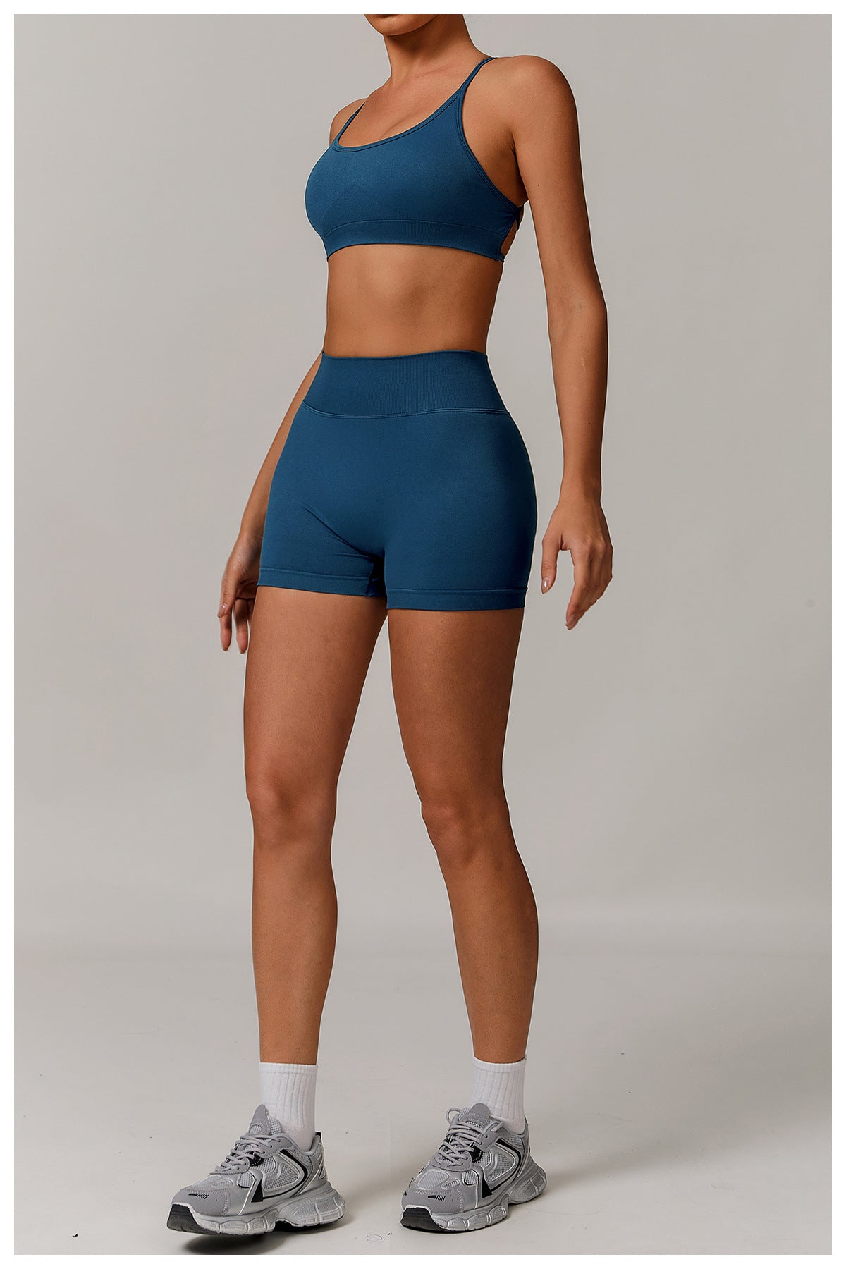 Seamless High-Waisted Yoga Shorts: Tummy-Control & Butt-Lifting Fitness Biker Shorts 4385