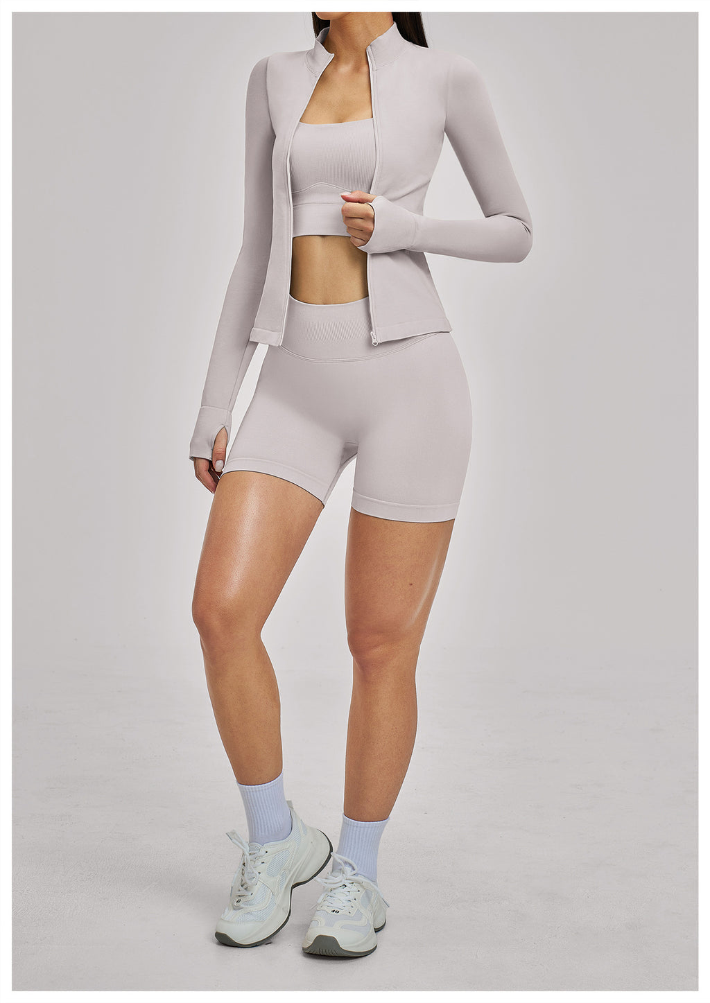 Ensemble de Yoga Sans Couture à Dos Croisé : Tenue de Sport Moulante et Ultra-Extensible pour la Course et le Fitness 4824