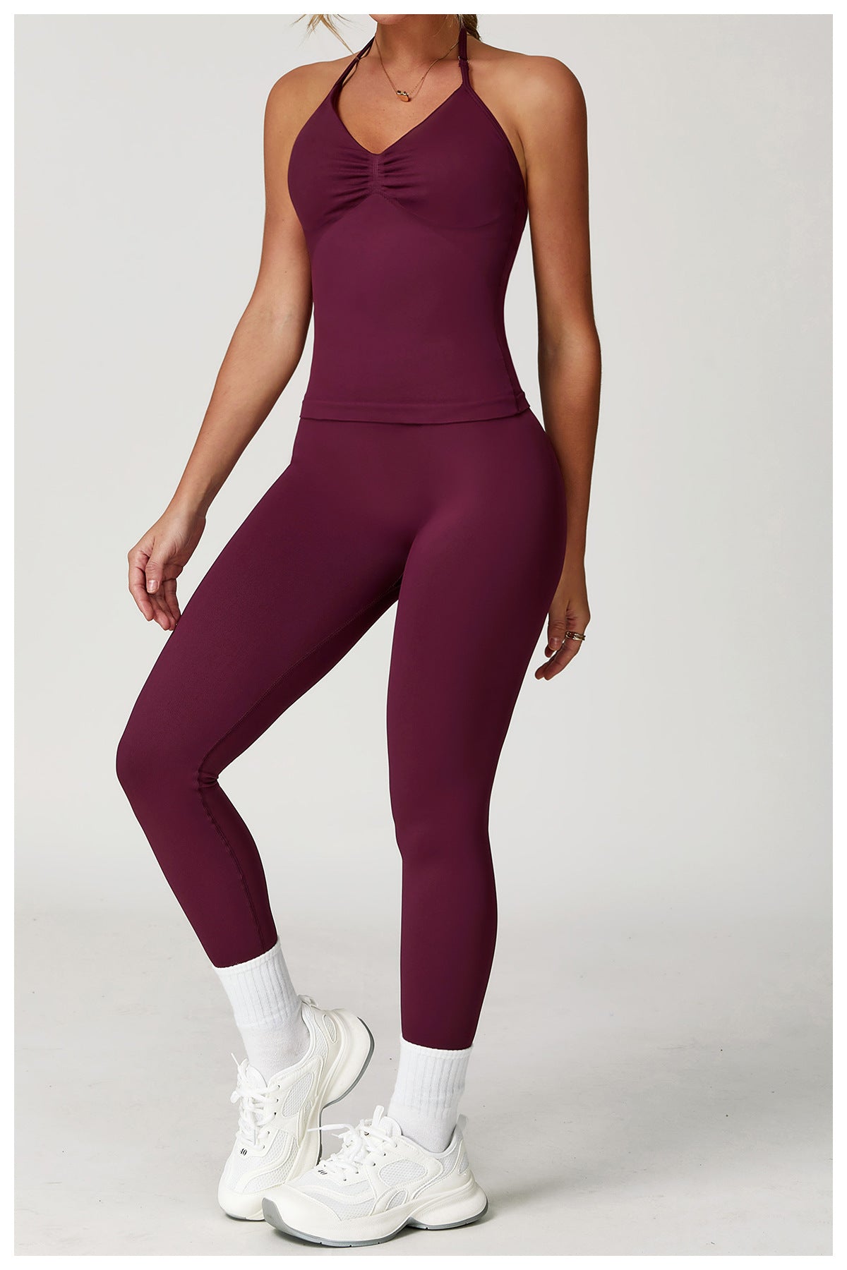 Legging de yoga rehausseur de fessier sans couture : Vêtement de sport taille haute gainant pour la course et le fitness 4524 (copie)