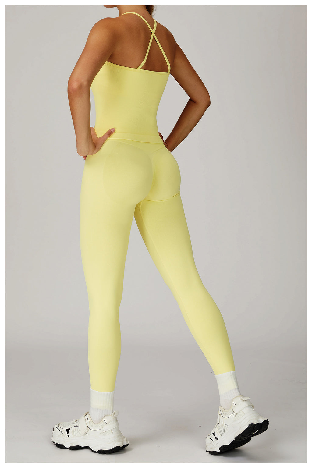 Legging de yoga taille haute sans couture : Vêtement de sport galbant et gainant pour la course en extérieur 2553