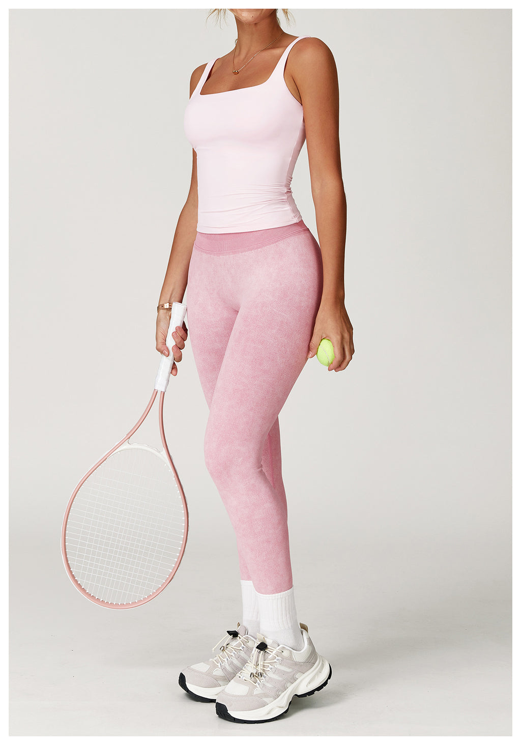 Seamless Ribbed-Waistband Yoga Leggings: High-Waisted Tummy-Control & Booty-Lifting Fitness Pants 6825