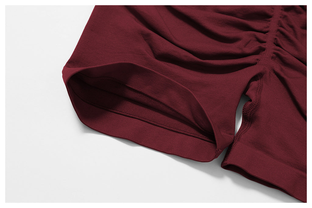 Ensemble de yoga quart de zip sans couture : vêtement de sport thermique ajusté à col montant pour la course à pied 3754