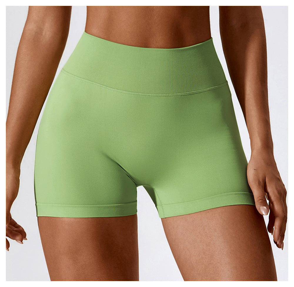 Seamless High-Waisted Yoga Shorts: Tummy-Control & Butt-Lifting Fitness Biker Shorts 4385