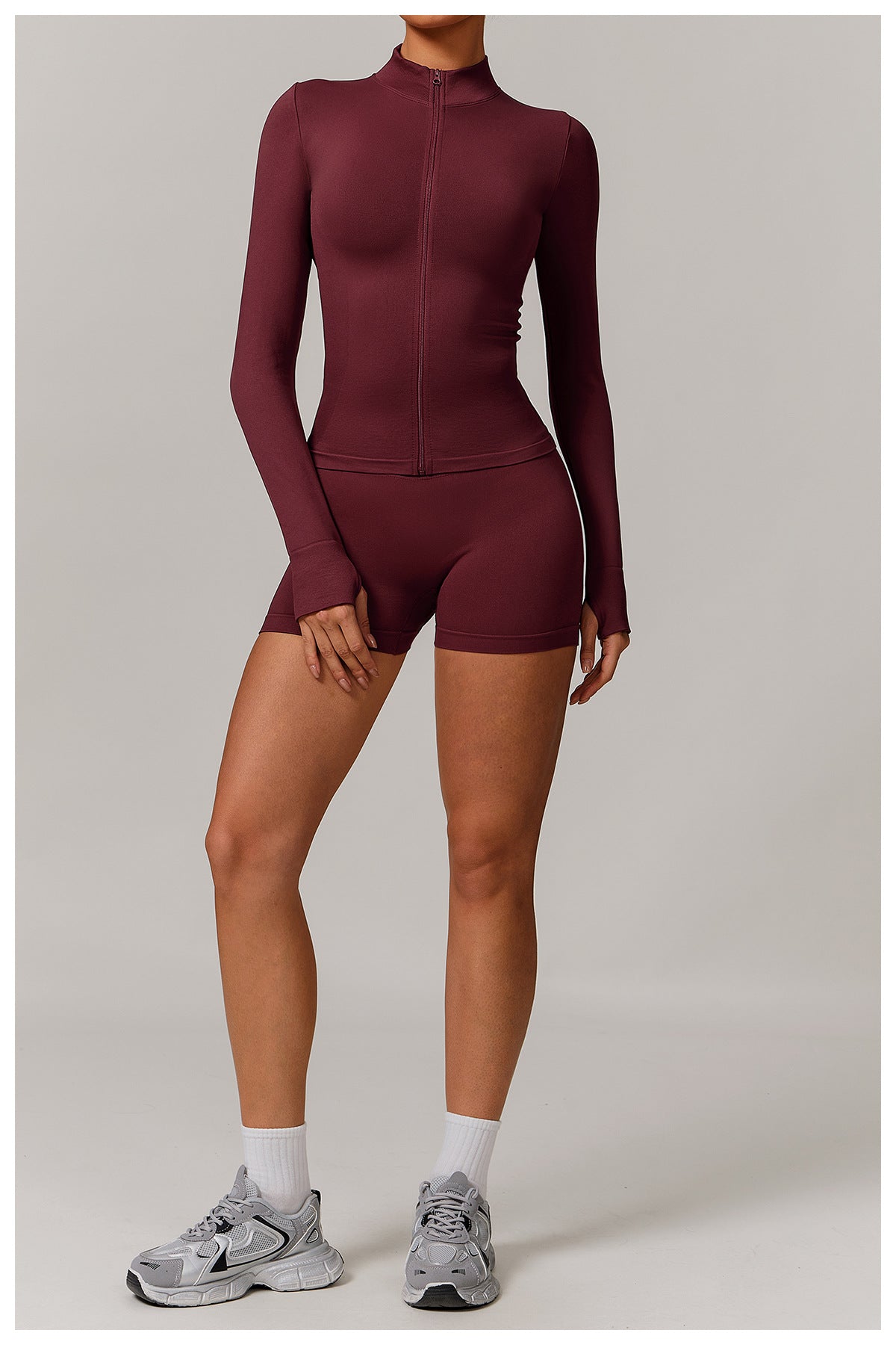 Ensemble de yoga sans coutures à dos ouvert : Vêtements de sport ajustés à séchage rapide pour la course à pied et le fitness 5284