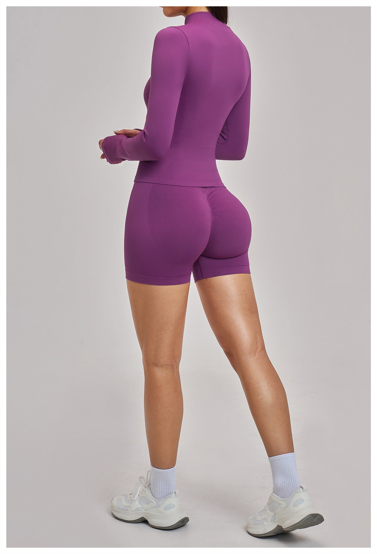 Ensemble de Yoga Sans Couture à Dos Croisé : Tenue de Sport Moulante et Ultra-Extensible pour la Course et le Fitness 4824