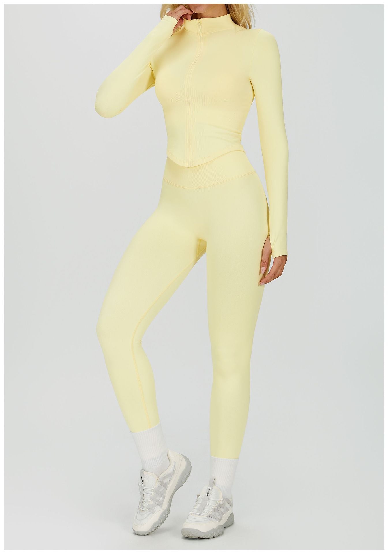 Ensemble de Yoga 3 Pièces Sans Couture : Vêtements de Sport Amincissants Taille Haute & Tenue de Fitness Séchage Rapide 5412