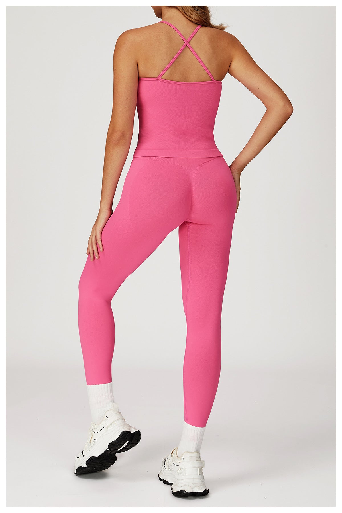 Legging de yoga sans couture taille haute : vêtement de sport galbant et gainant pour la course en extérieur 2553 (copie)