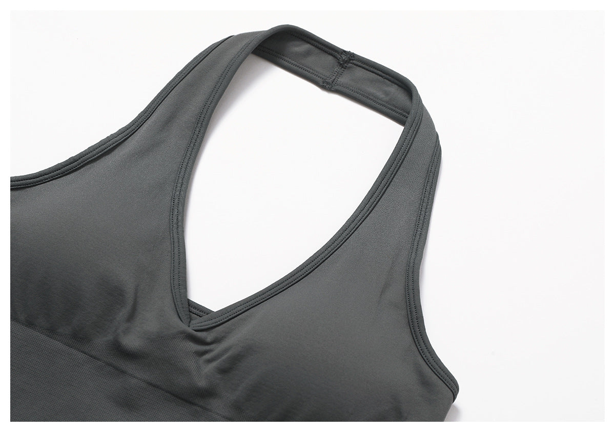 Ensemble de yoga côtelé sans couture à dos nageur : Ensemble de vêtements de sport gainant et rehausseur de fessier 5479