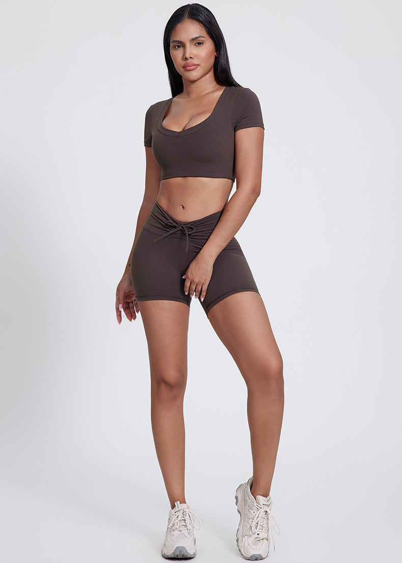 Débardeur de Yoga Sans Couture Nude-Feel : Soutien-Gorge Sport Rembourré et Débardeur de Course Ajusté pour Femme