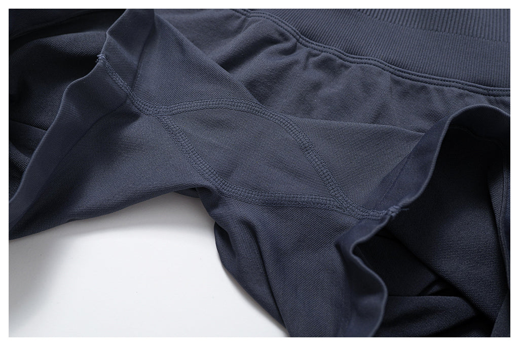 Ensemble de yoga dos nu sans coutures : Tenue de sport froncée moulante & Ensemble de fitness gainant 4552