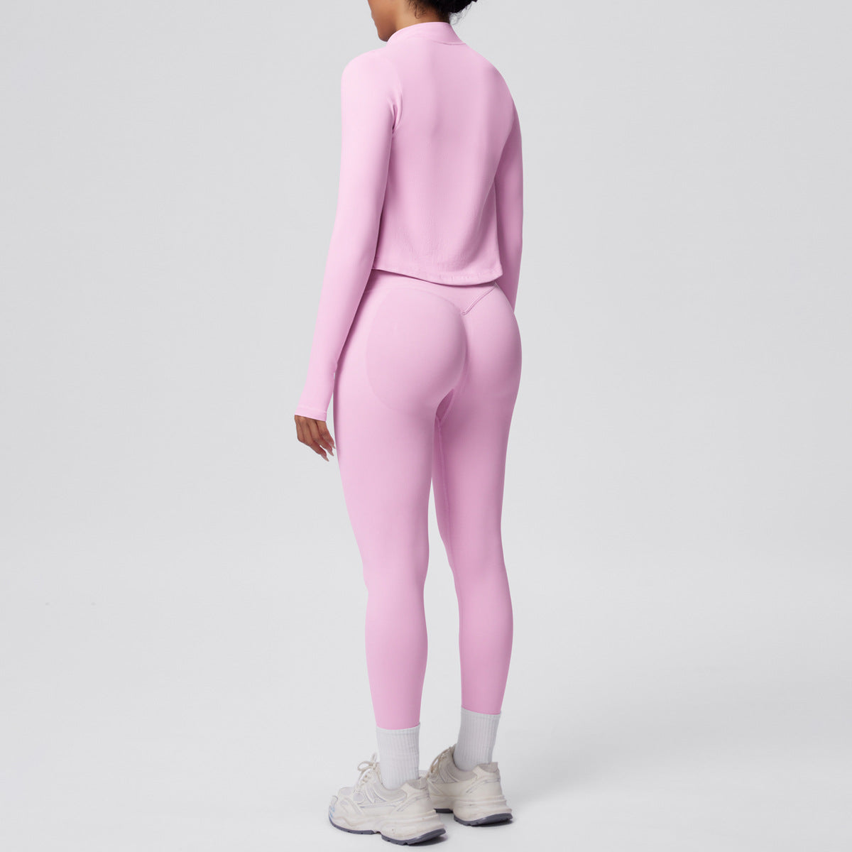 Ensemble de yoga 3 pièces sans coutures : Tenue d'entraînement respirante et très extensible - Soutien-gorge de sport, haut ajusté et leggings taille haute