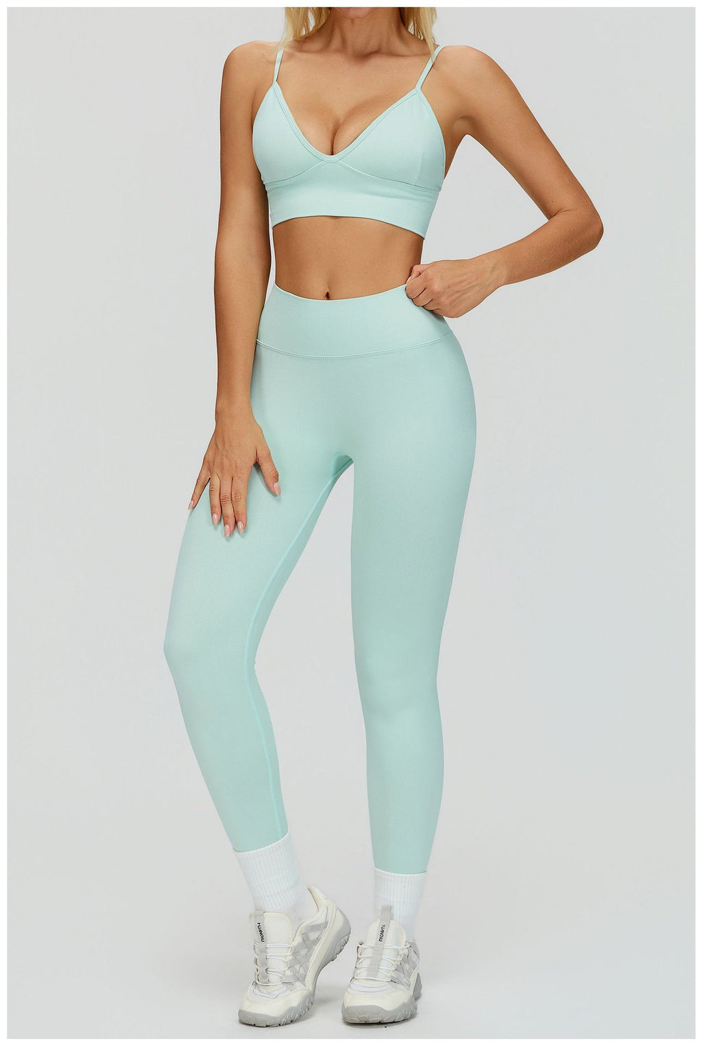 Ensemble de Yoga 3 Pièces Sans Couture : Vêtements de Sport Amincissants Taille Haute & Tenue de Fitness Séchage Rapide 5412