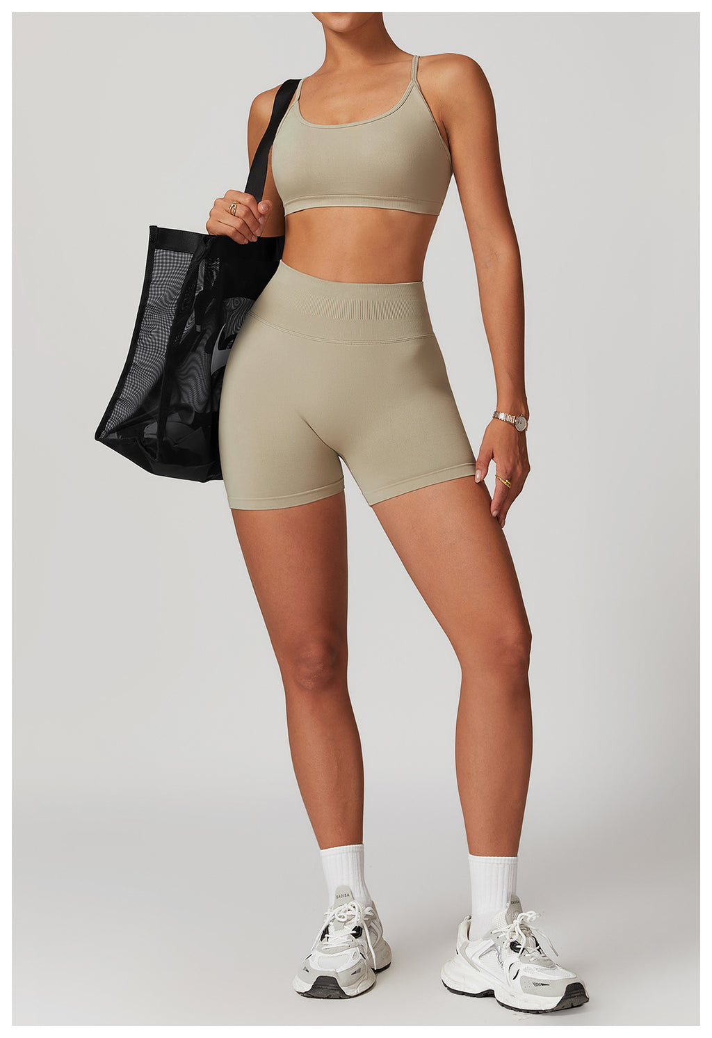 Seamless High-Waisted Yoga Shorts: Booty-Lifting Quick-Dry Activewear for Summer Fitness 5563