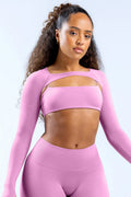 Women's Naked Feeling Thumb Hole Sports Vest Cardigan, Long Sleeve Shawl Yoga Tops, Running Fitness Blouse