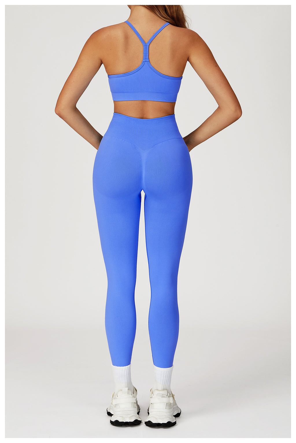 Legging de yoga taille haute sans couture : Vêtement de sport galbant et gainant pour la course en extérieur 2553