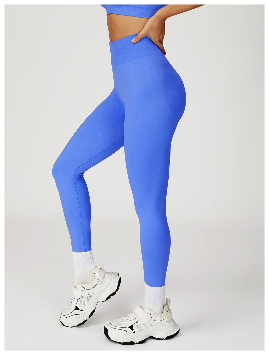 Legging de yoga taille haute sans couture : Vêtement de sport galbant et gainant pour la course en extérieur 2553