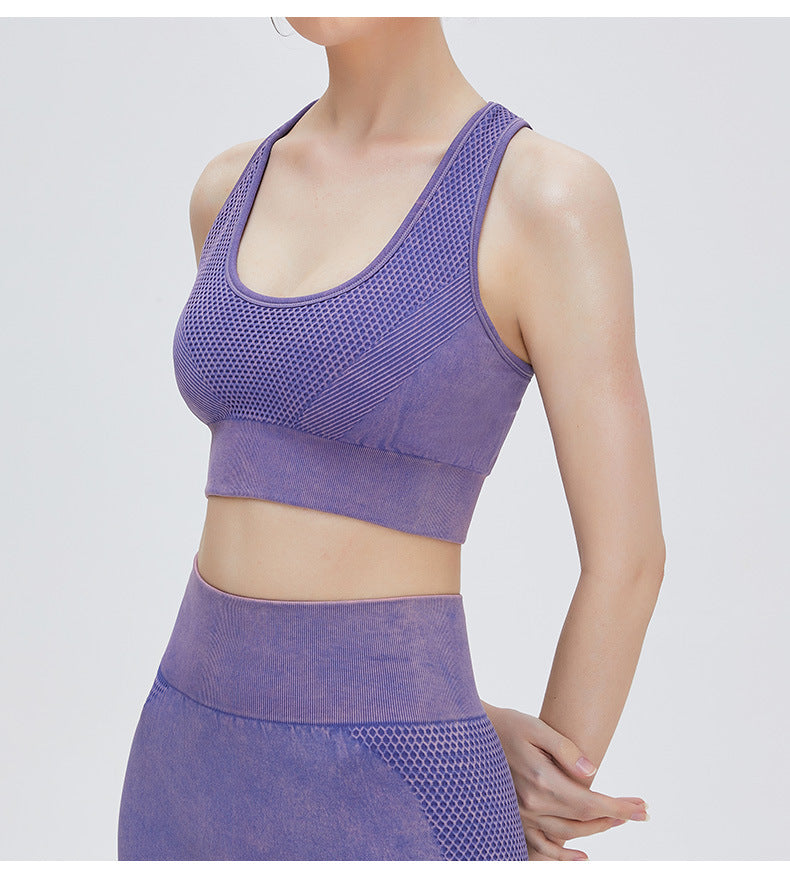 Seamless High-Impact Sports Bra: Shock-Proof Yoga Tank Top & Supportive Fitness Bralette