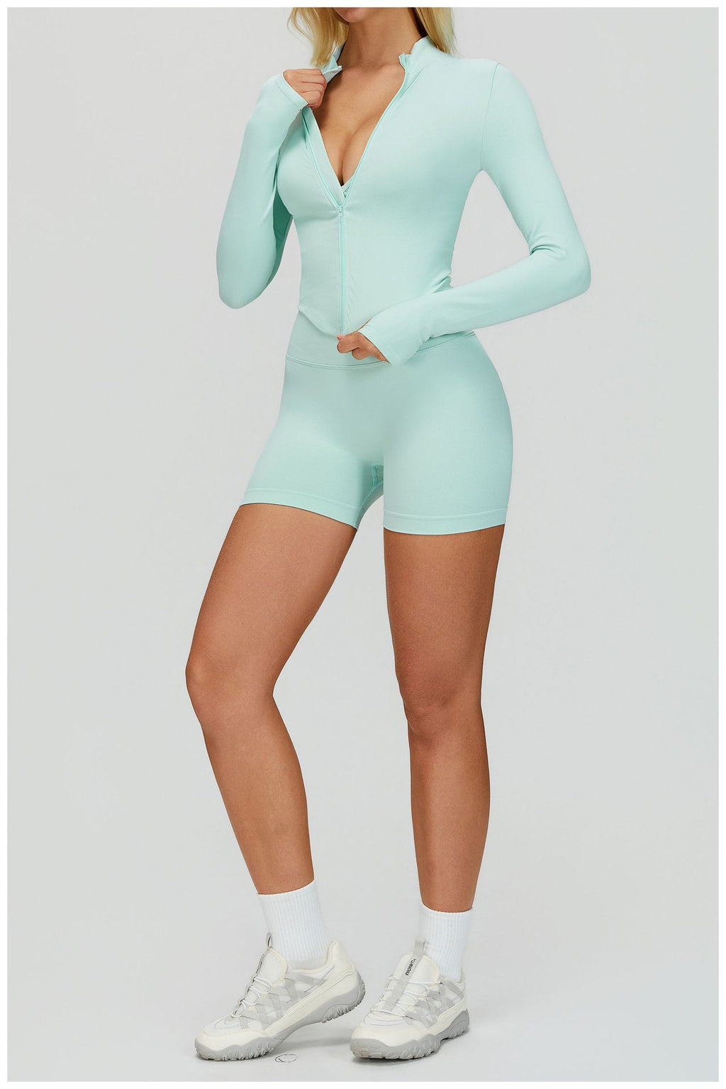 Ensemble de Yoga 3 Pièces Sans Couture : Vêtements de Sport Amincissants Taille Haute & Tenue de Fitness Séchage Rapide 5412