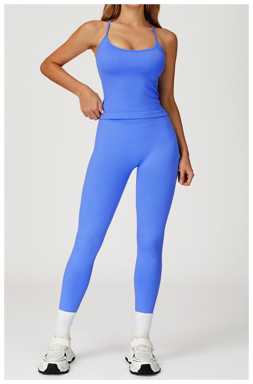 Legging de yoga taille haute sans couture : Vêtement de sport galbant et gainant pour la course en extérieur 2553