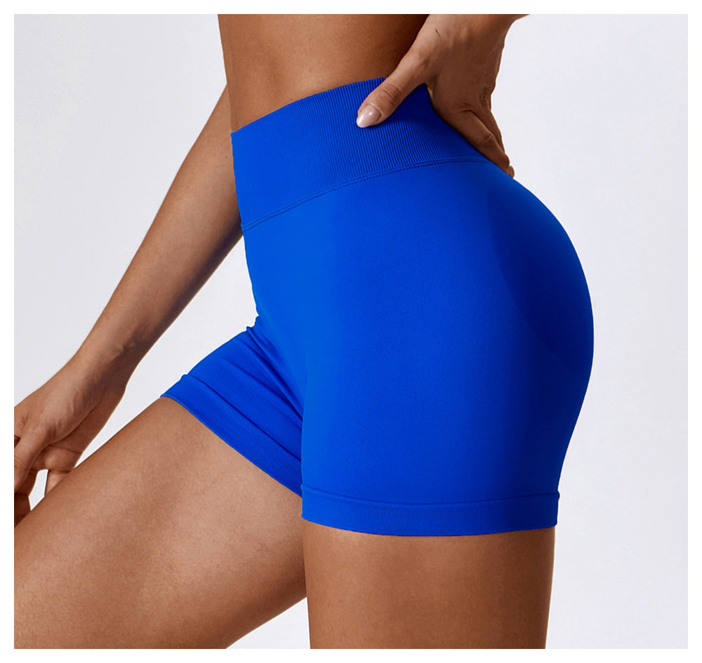 Seamless High-Waisted Yoga Shorts: Tummy-Control & Butt-Lifting Fitness Biker Shorts 4385