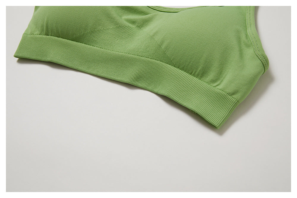 Ensemble de yoga sans coutures à dos ouvert : Vêtements de sport ajustés à séchage rapide pour la course à pied et le fitness 5284
