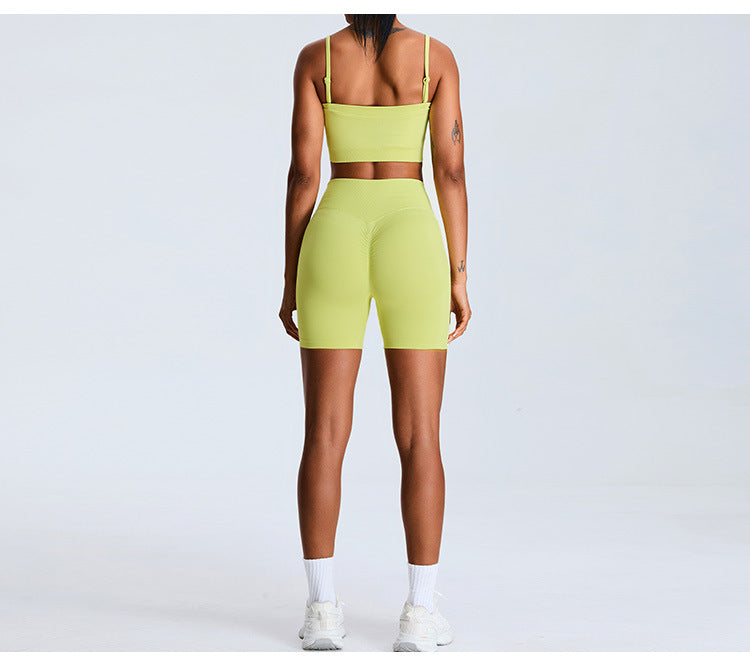 Seamless Tube-Top Sports Bra: Open-Back Yoga Cami with Detachable Straps & Padded Fitness Tank