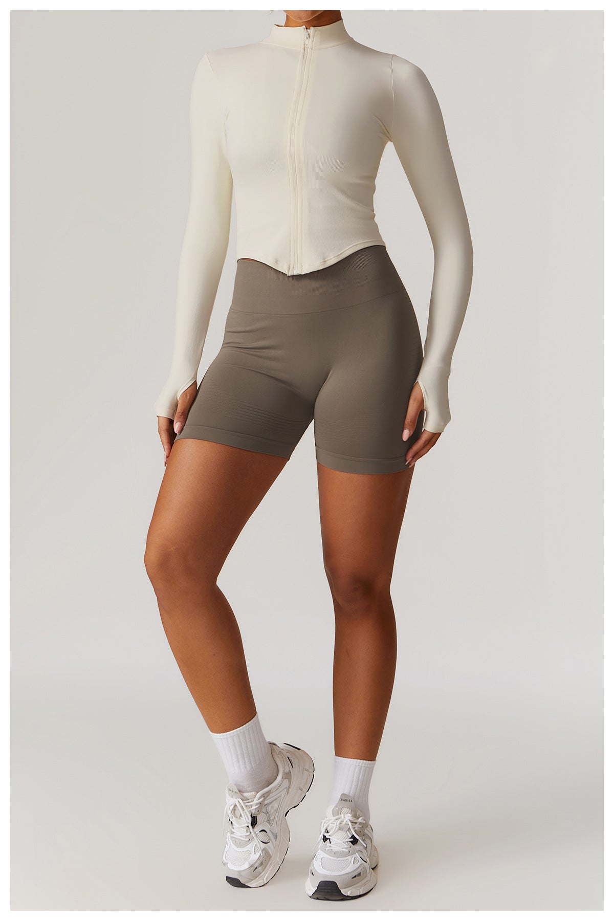 Ensemble de yoga côtelé sans couture à dos nageur : Ensemble de vêtements de sport gainant et rehausseur de fessier 5479