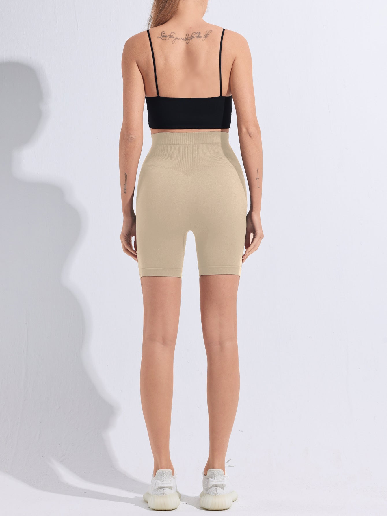Short de base de maternité sans couture pour femmes, short de sport côtelé antidérapant et ajusté de couleur unie, ensemble de 3 pièces pour la grossesse