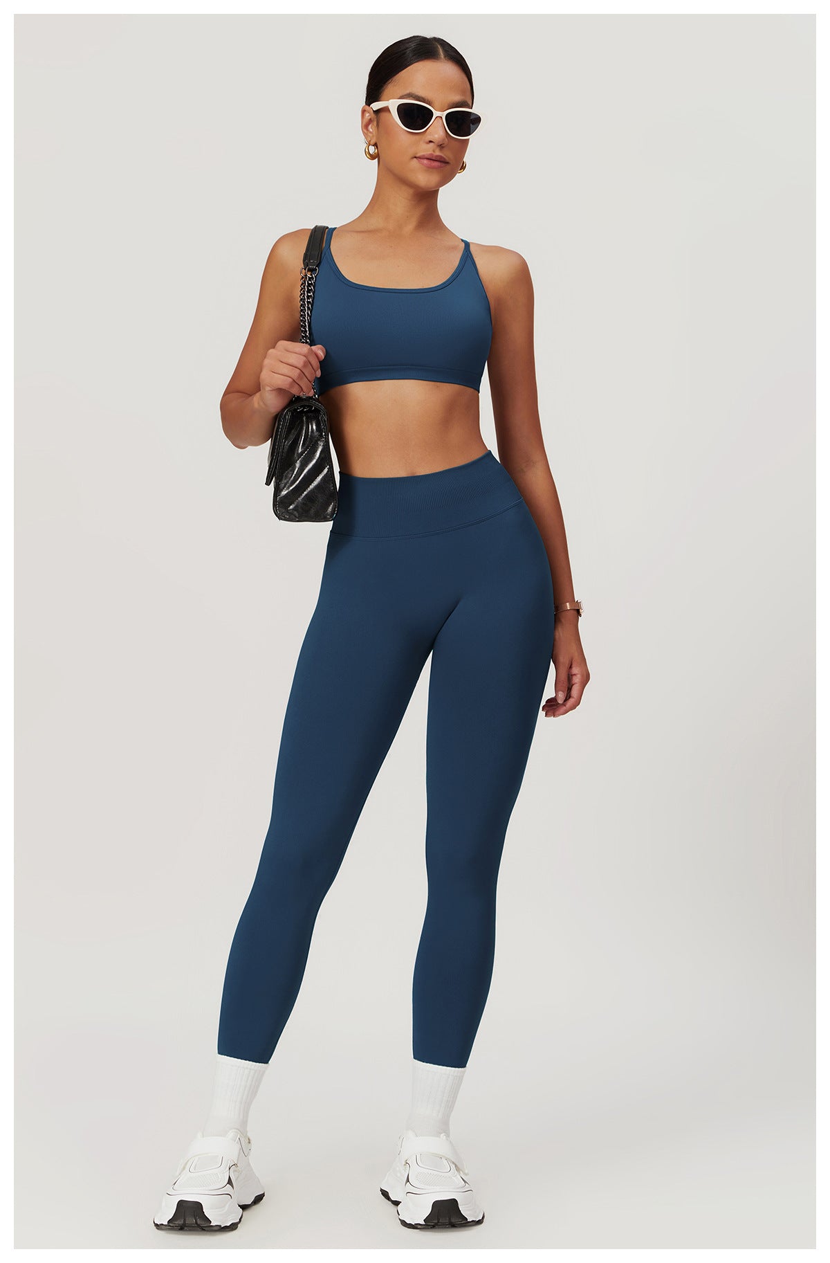 Legging de yoga rehausseur de fessier sans couture : Vêtement de sport taille haute gainant pour la course et le fitness 4524 (copie)