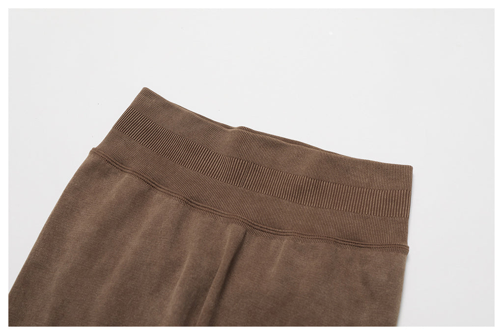 Seamless Ribbed-Waistband Yoga Leggings: High-Waisted Tummy-Control & Booty-Lifting Fitness Pants 6825