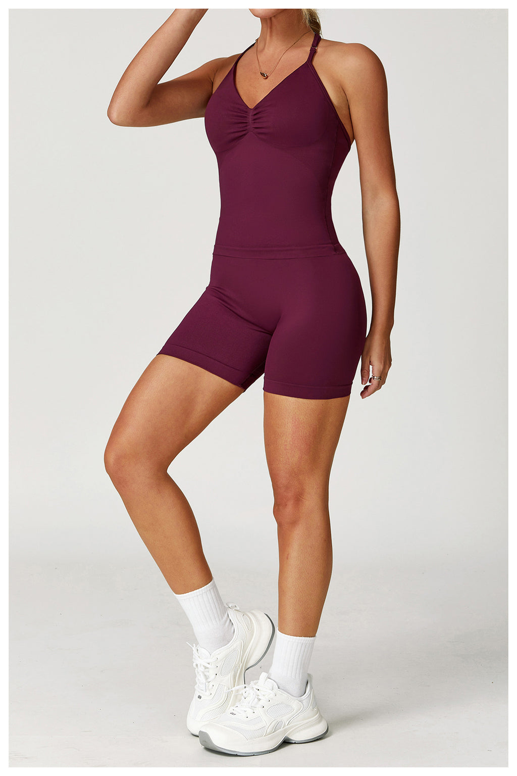 Seamless High-Waisted Yoga Shorts: Booty-Lifting Quick-Dry Activewear for Running & Fitness 9687